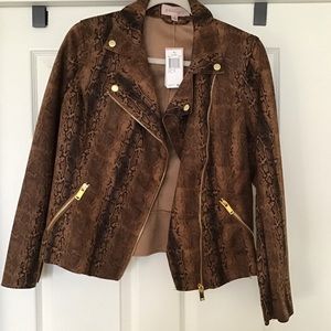 NWT Philosophy Faux Leather Womens Jacket Blazer